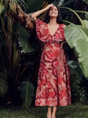 Johanna Ortiz x H&M Eyelet Embroidered Maxi Dress Medium